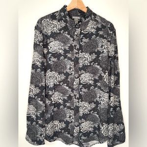 Long sleeves shirt with flower prints